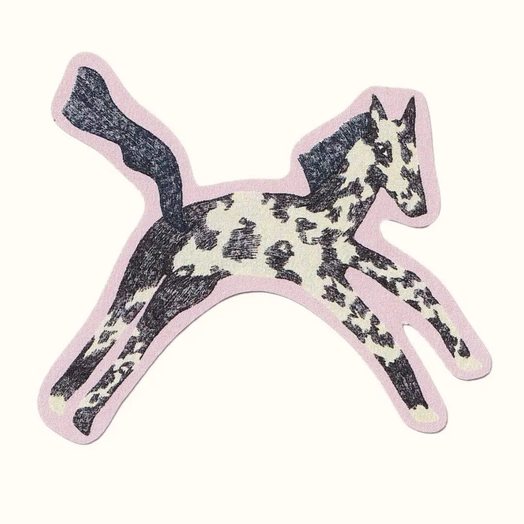 Molly Stredwick Black & White Horse Sticker