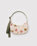 SMALL NYLON CRESCENT BAG | ABSTRACT FLORAL