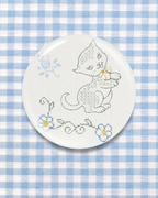 Riley Grae Cross Stitch Kitty Magnet
