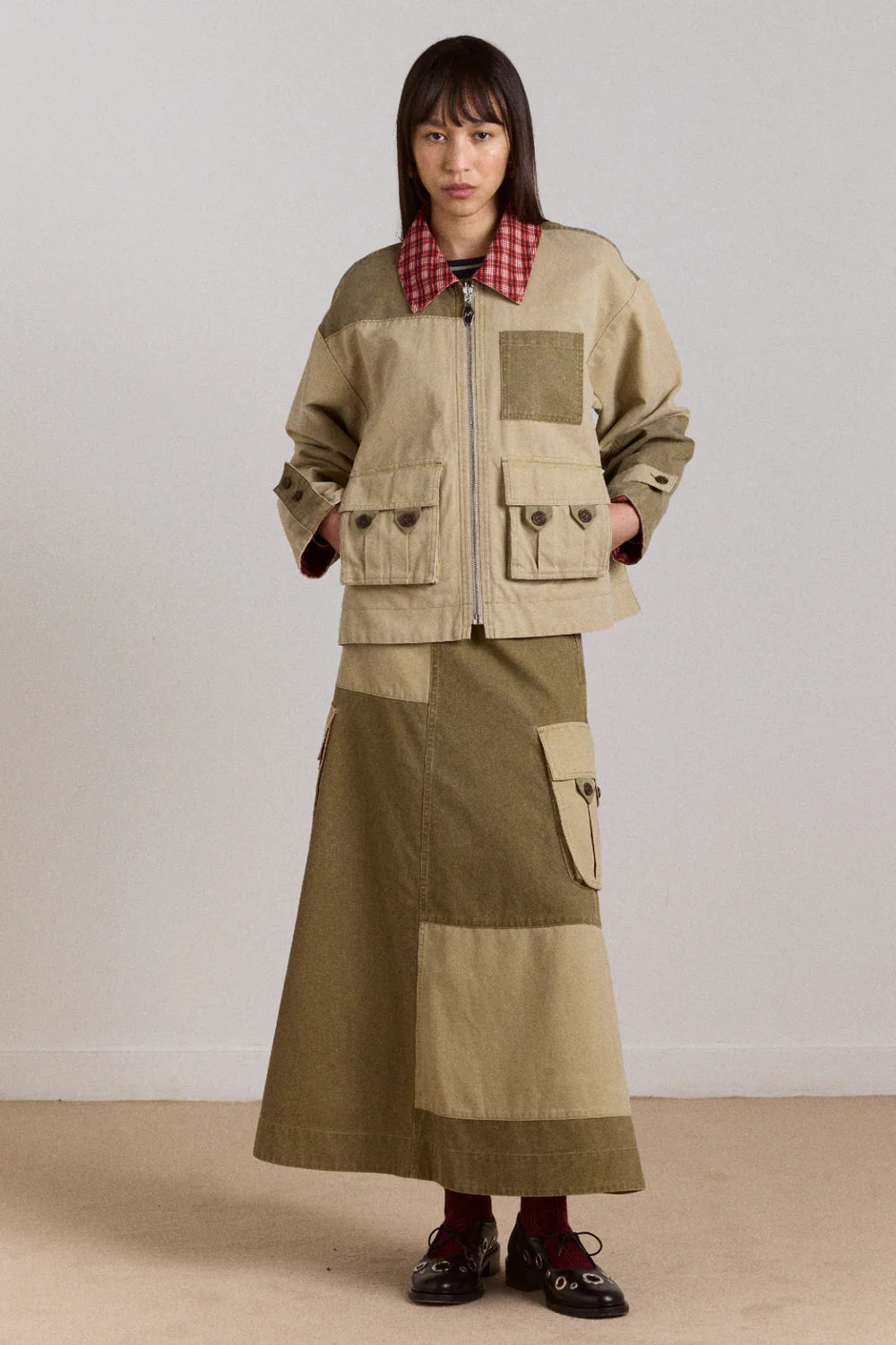 MARCELLE REVERSIBLE BARN JACKET | RED