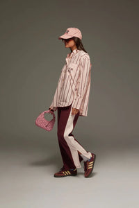 ALPINE COTTON STRIPE SHIRT | LIGHT BLUSH