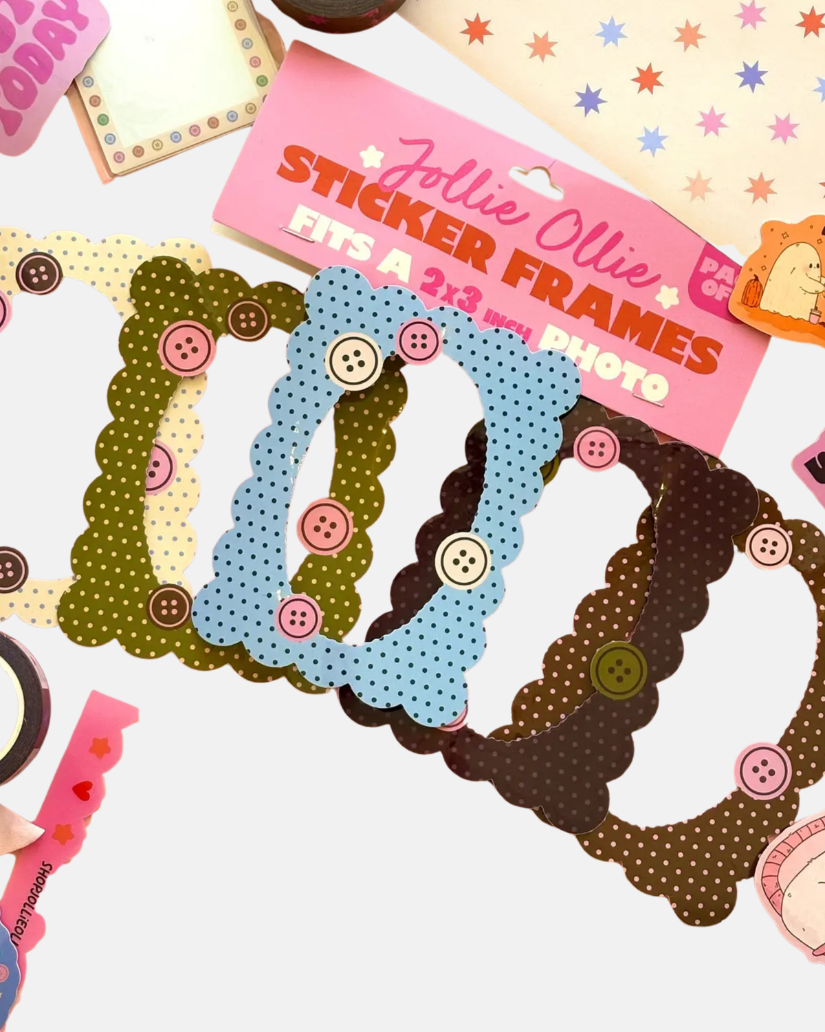 Jollie Ollie Designs Button Sticker Frame Pack