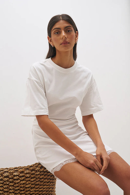 Mon Renn Liora Mini Dress Off White