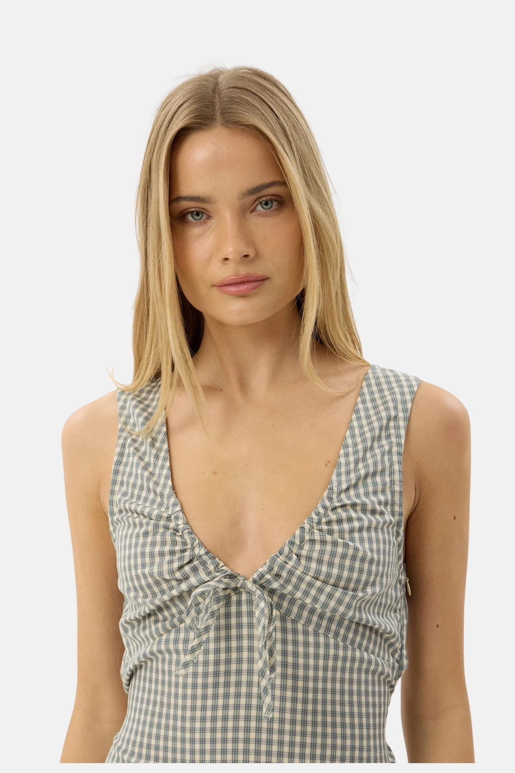 Afends Izzy Maxi Dress Alpine Check