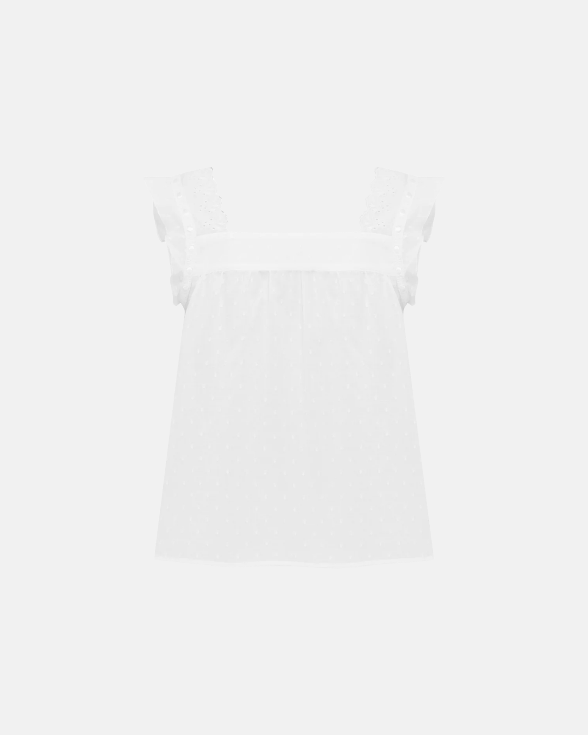 Olga Joan Prairie Camisole Bianca