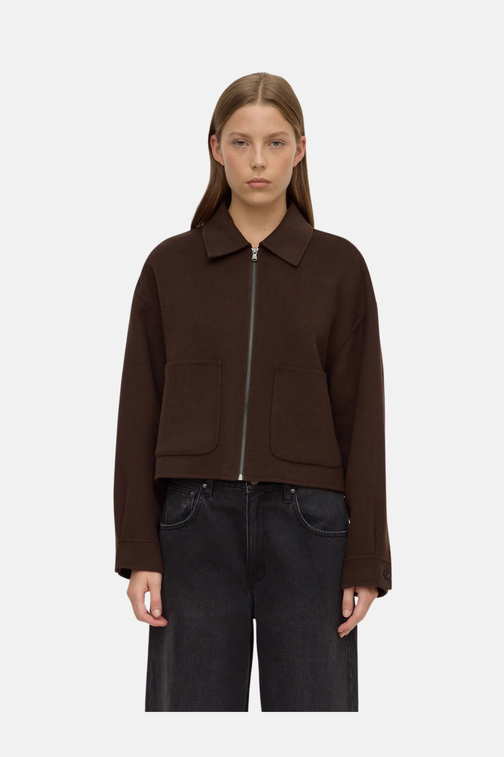 DALLAS WOOL JACKET | DARK CHOC