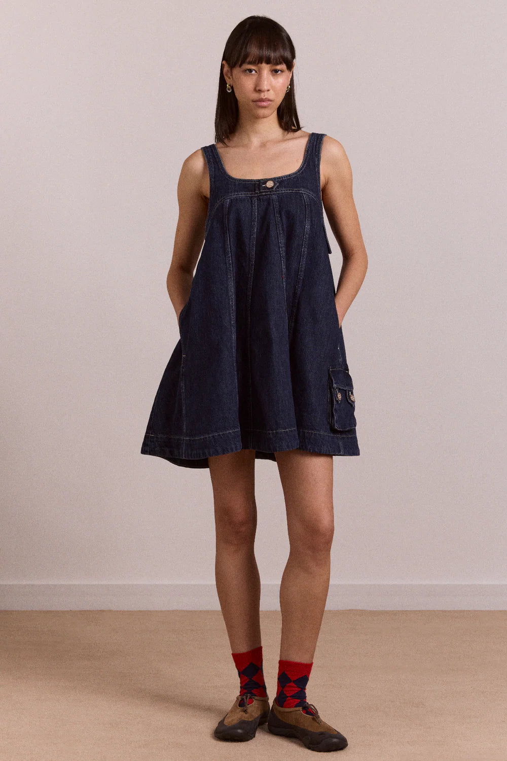 IMMY MINI DRESS | DARK WASH