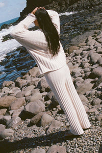 Textured Stripe Knit Pant | Coconut