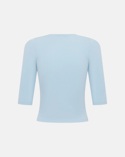 Olga Joan Baby V-Neck Top Cielo