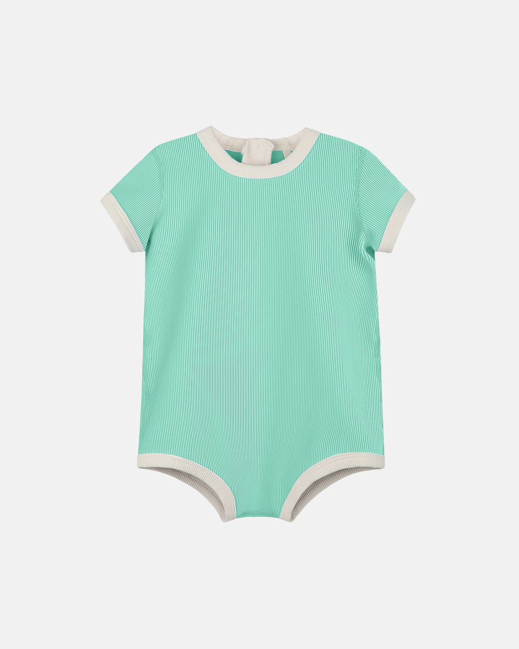 Zulu & Zephyr Mini Stripe Infant Onesie Aqua