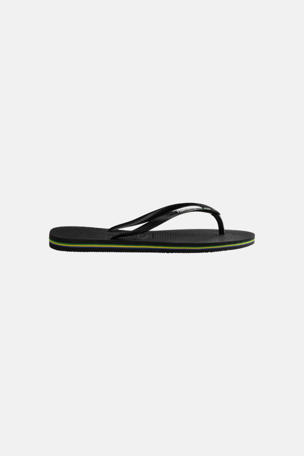 Havaianas Slim Brazil Flag Thongs Black
