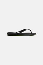 Havaianas Slim Brazil Flag Thongs Black