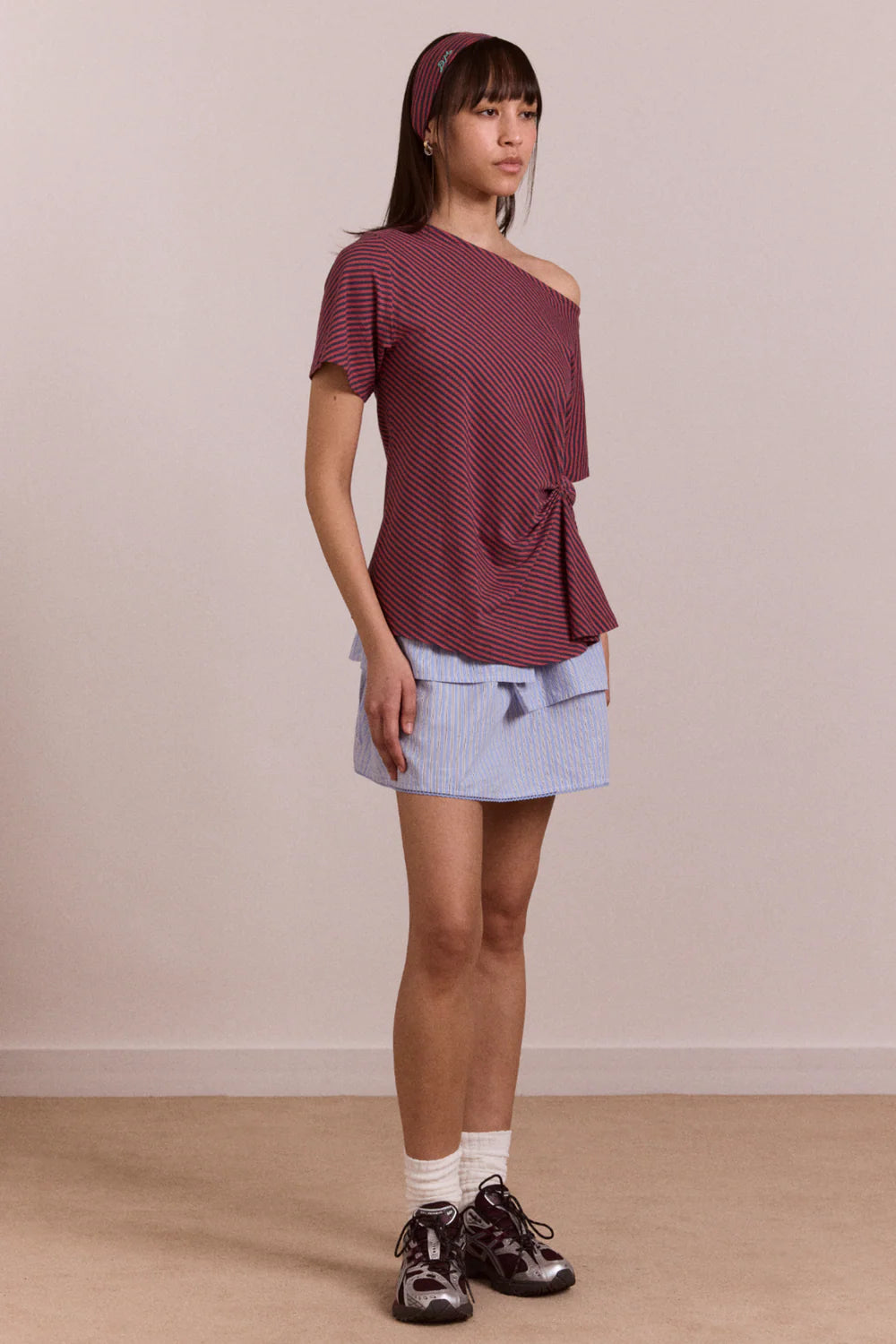 REECE TEE | RED STRIPE