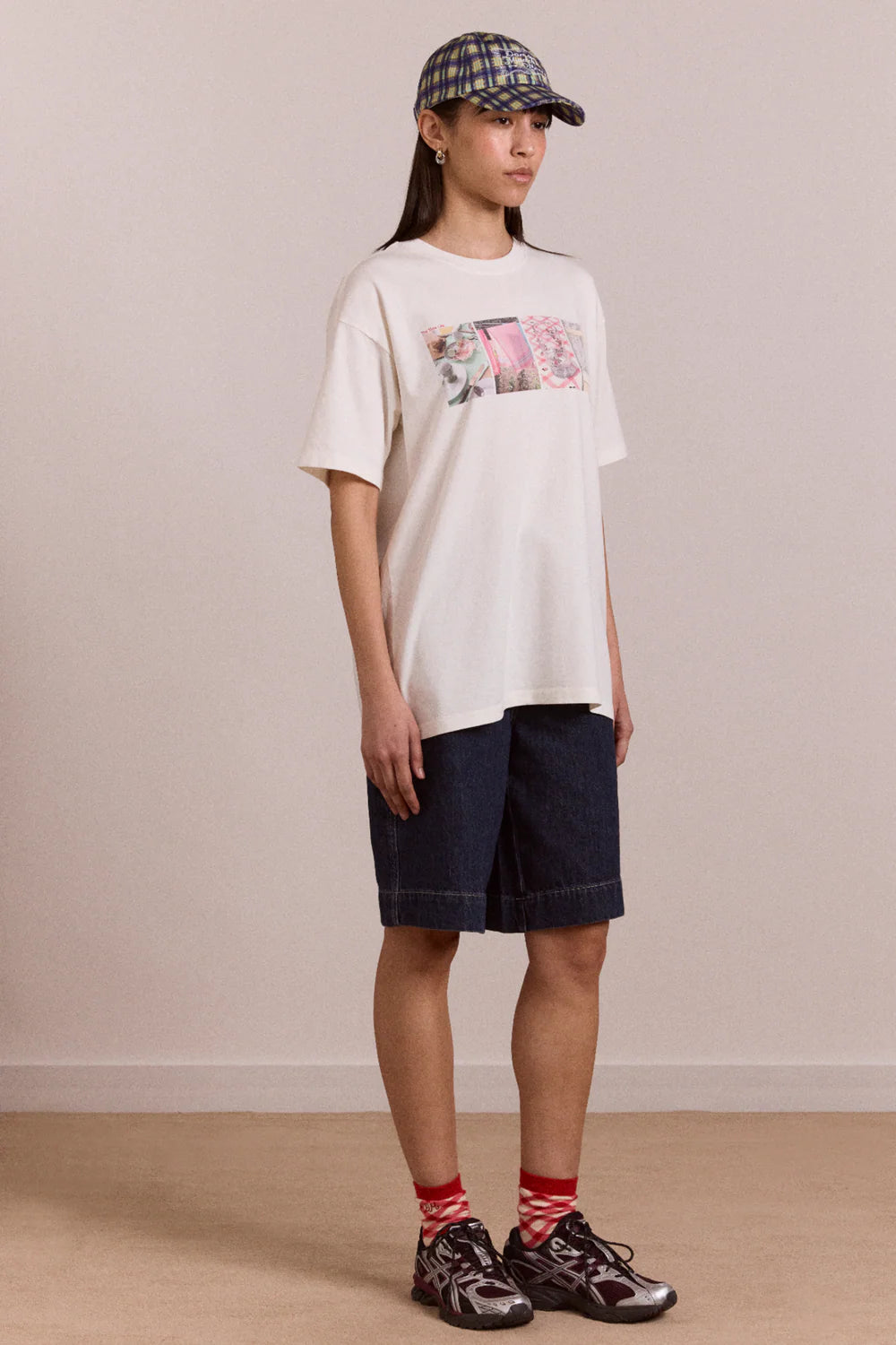 SLOW LIFE CROSSWORD GRAPHIC TEE | ECRU