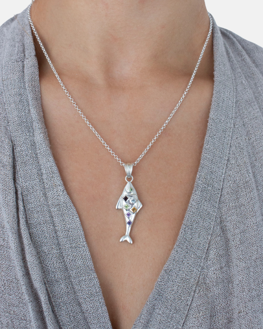 Jester Bloom Rainbow Fish Pendant
