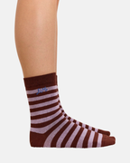 Damson Madder Two Pack Socks Mix Choc Stripe
