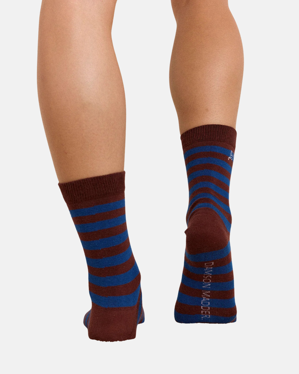 Damson Madder Two Pack Socks Mix Choc Stripe