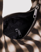 SMALL NYLON MERINGUE BAG | BLURRED GINGHAM BROWN