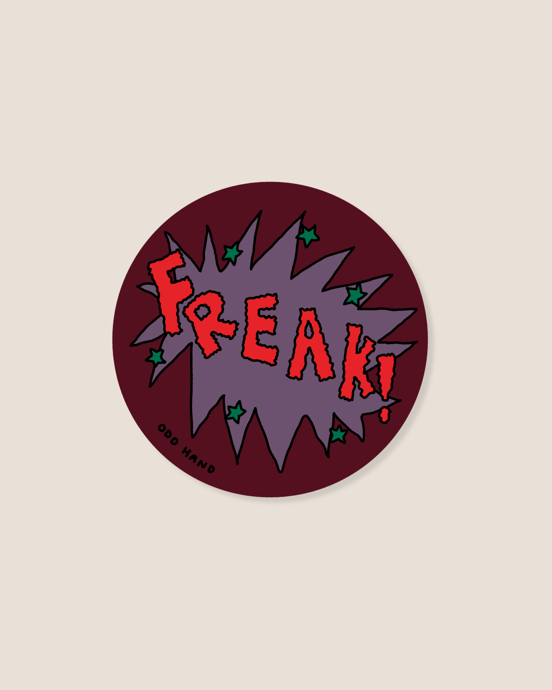 Odd Hand Co. Freak! Sticker 1