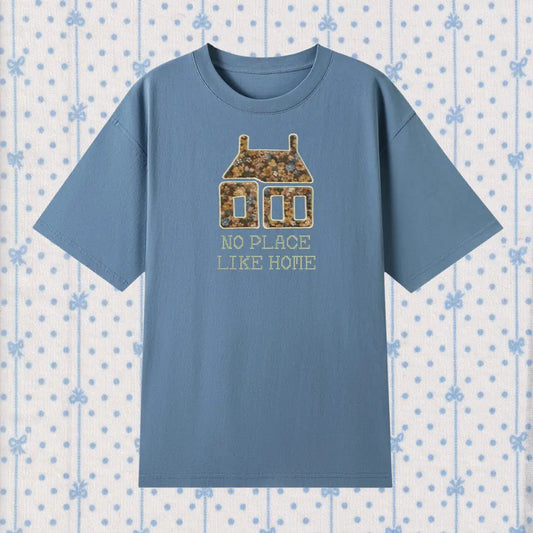 NO PLACE LIKE HOME EMBROIDERED T- SHIRT | RODEO Embroidery