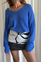 TEXTURED KNIT JUMPER | OCEAN BLUE SOLID