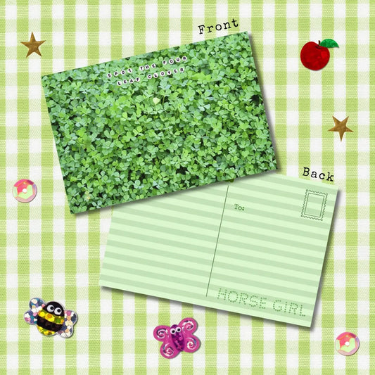 Horse Girl Four Leaf Clover Postcard