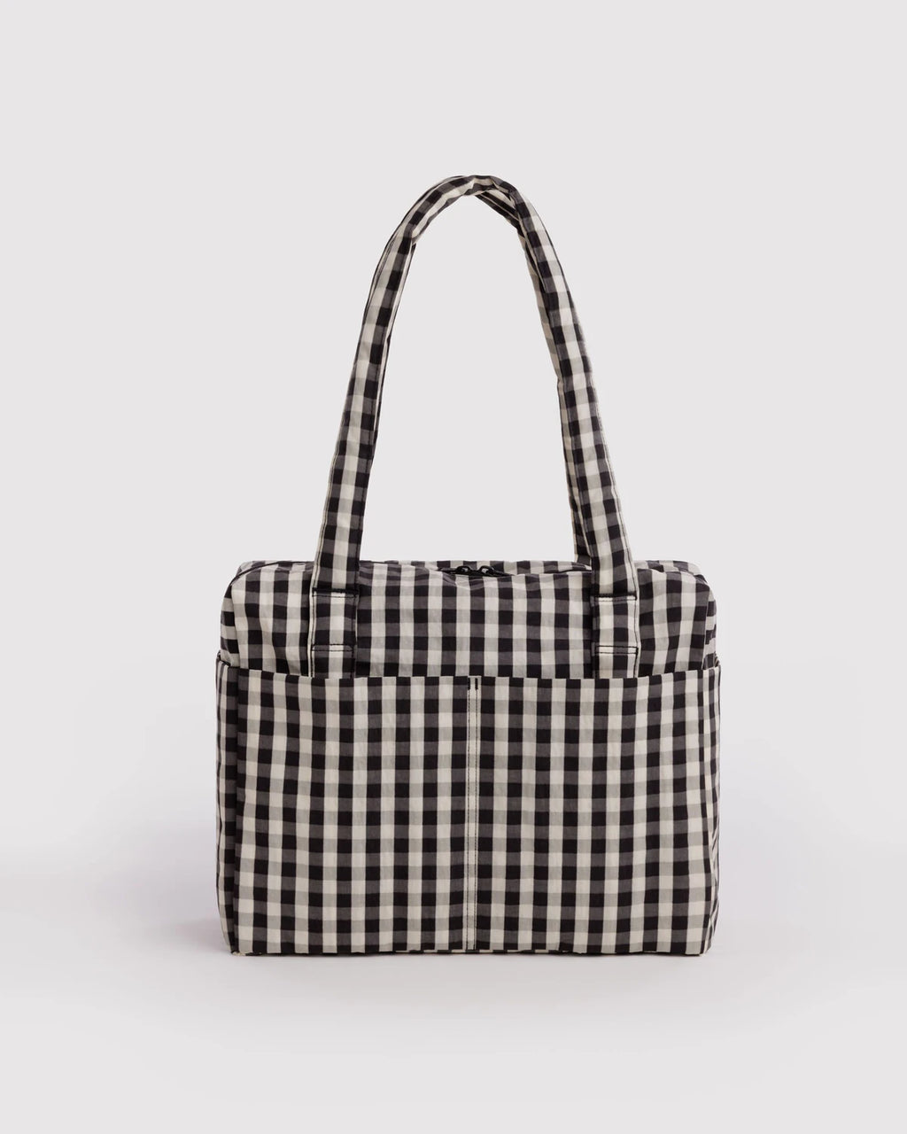 Baggu Small Cloud Carry On Black and Cream Gingham