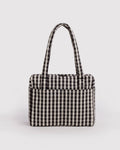 Baggu Small Cloud Carry On Black and Cream Gingham