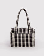 Baggu Small Cloud Carry On Black and Cream Gingham