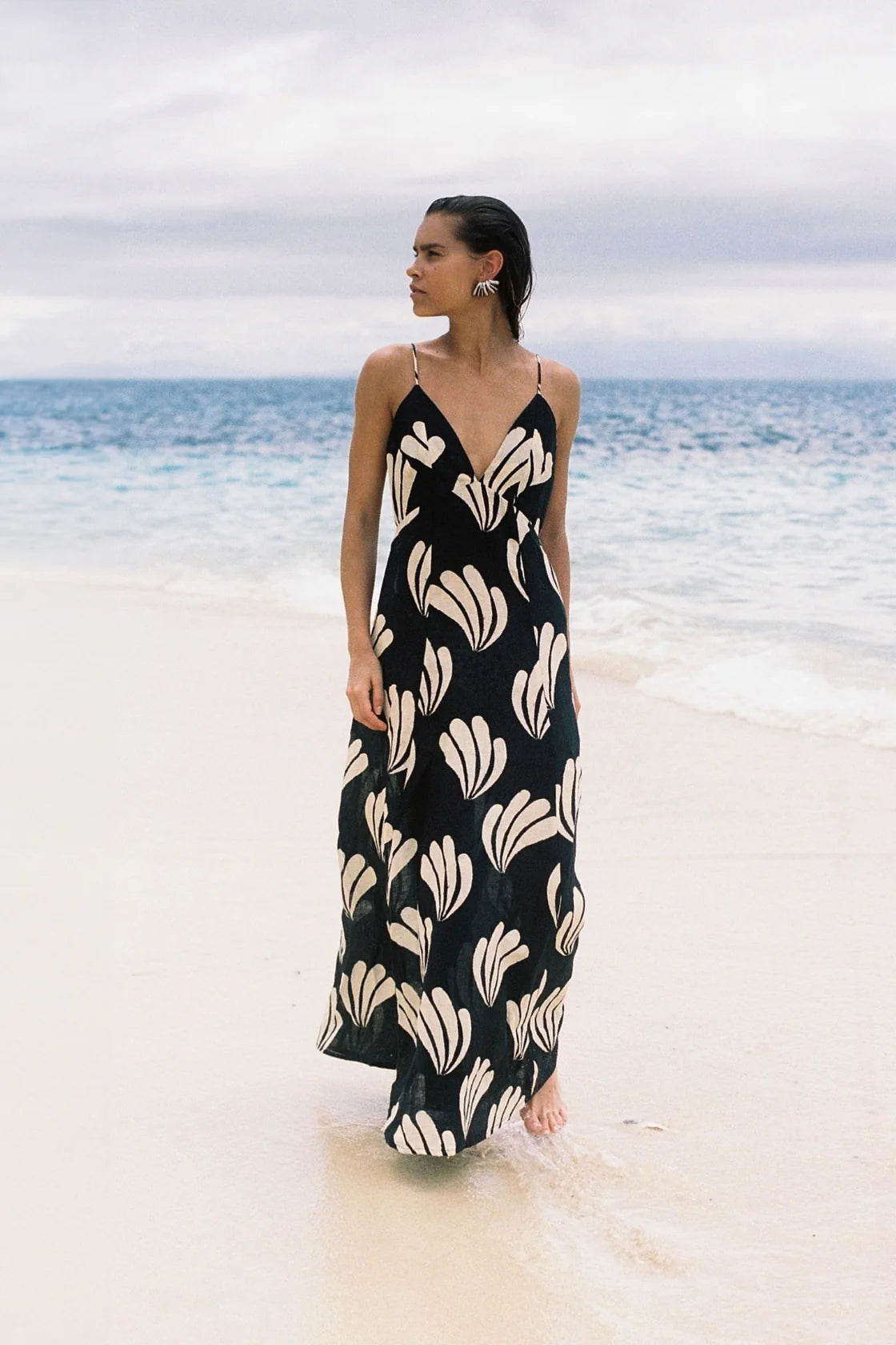 PALM LINEN DRESS