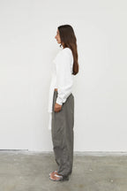 WAIST WRAP LONG SLEEVE | WHITE