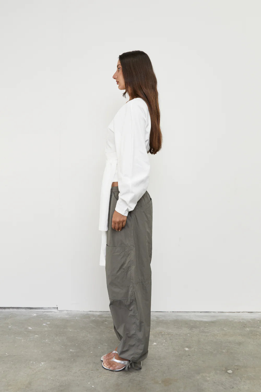 WAIST WRAP LONG SLEEVE | WHITE