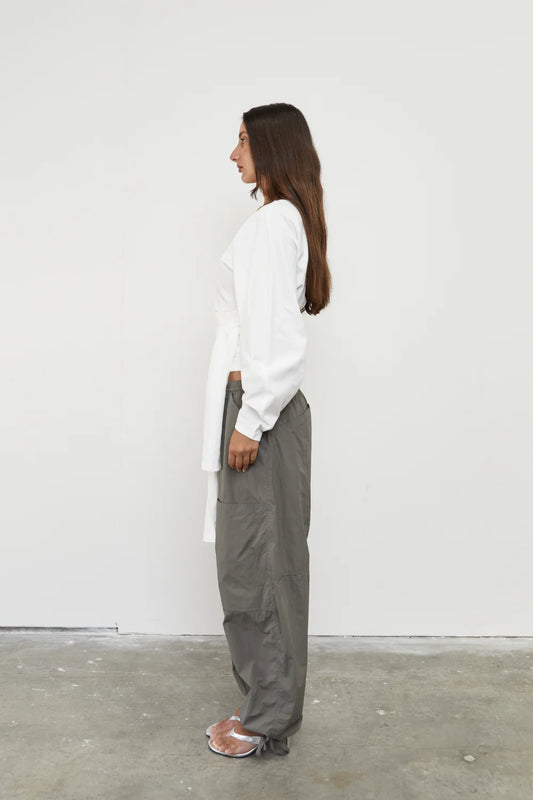 WAIST WRAP LONG SLEEVE | WHITE
