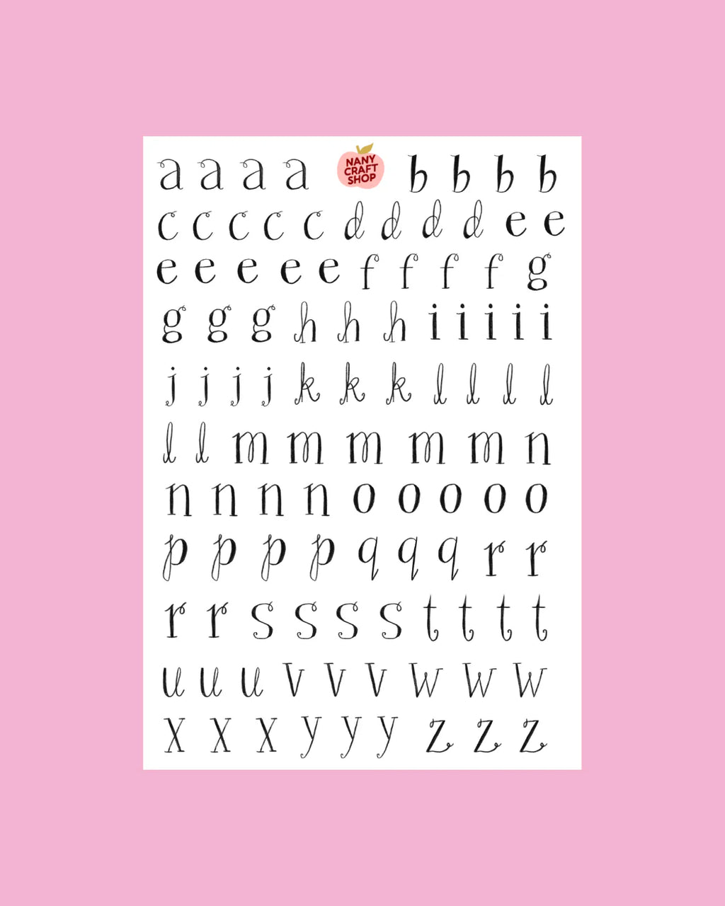 Nany Craft A5 Whimsical Alphabet Sheet