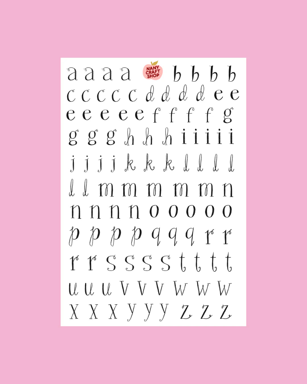 Nany Craft A5 Whimsical Alphabet Sheet