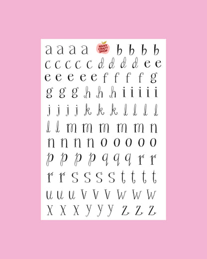 Nany Craft A5 Whimsical Alphabet Sheet