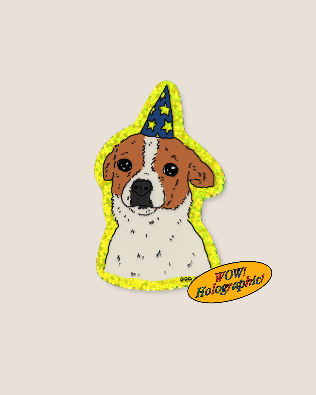 Odd Hand Co. Wizard Puppy Holographic Sticker 1