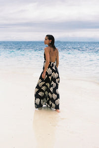 PALM LINEN DRESS