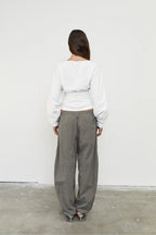 WAIST WRAP LONG SLEEVE | WHITE