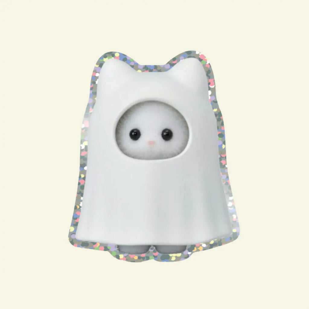 GHOST GLITTER VINYL STICKER | SHELLFLOWER