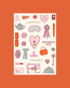 Nany Craft A5 Sentimental Girl Sticker Sheet