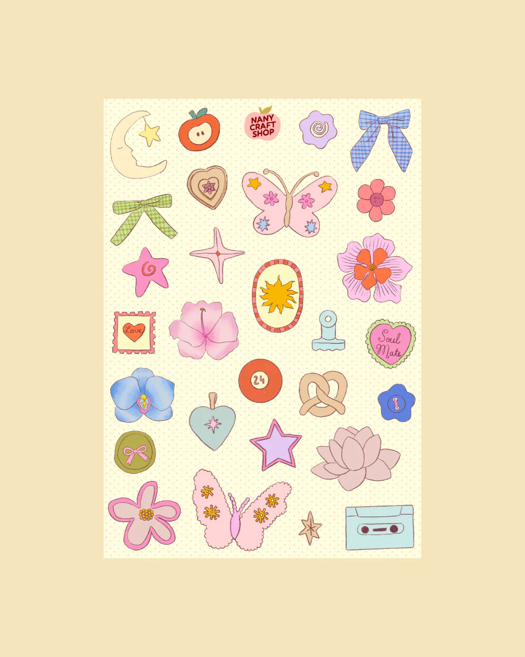 Nany Craft A5 Trinket Sticker Sheet