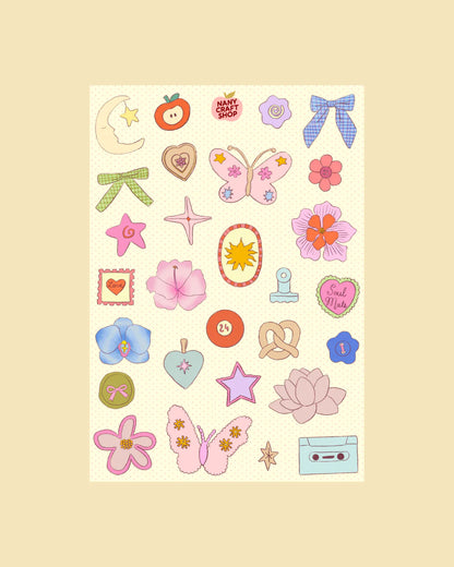 Nany Craft A5 Trinket Sticker Sheet