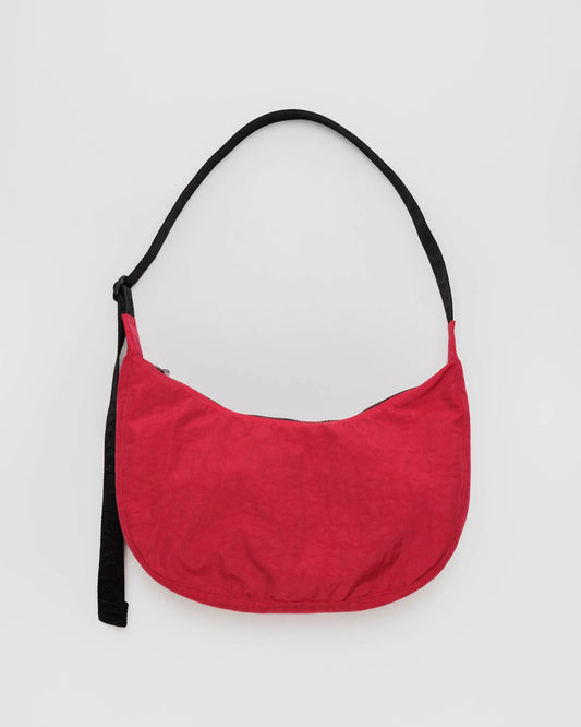 MEDIUM NYLON CRESCENT BAG | CANDY APPLE