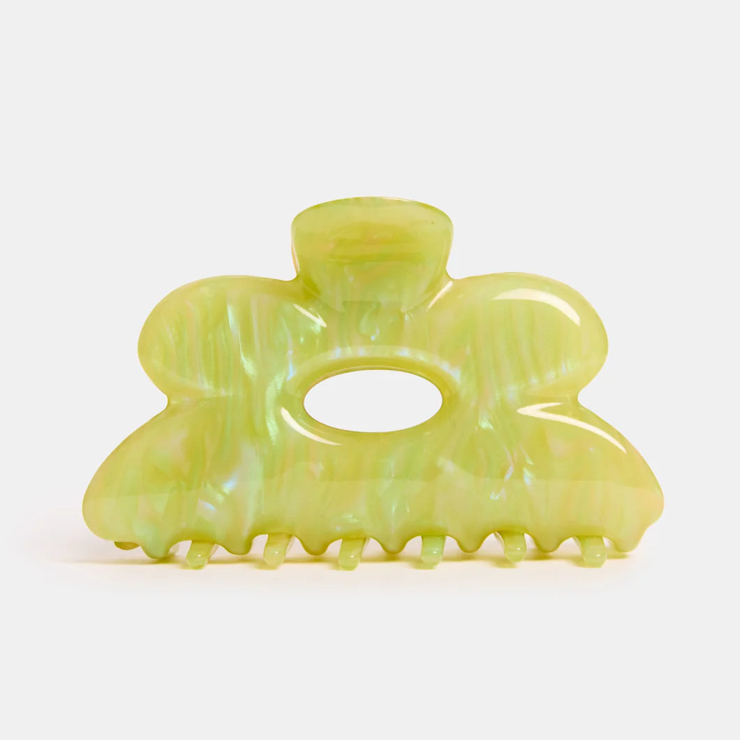 Chunks Flower Claw in Jade Swirl