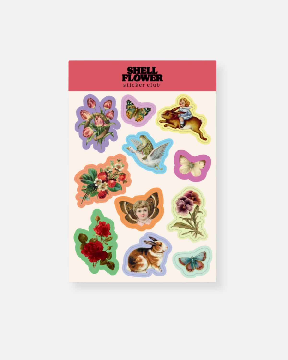 Shellflower Victorian Sticker Sheet