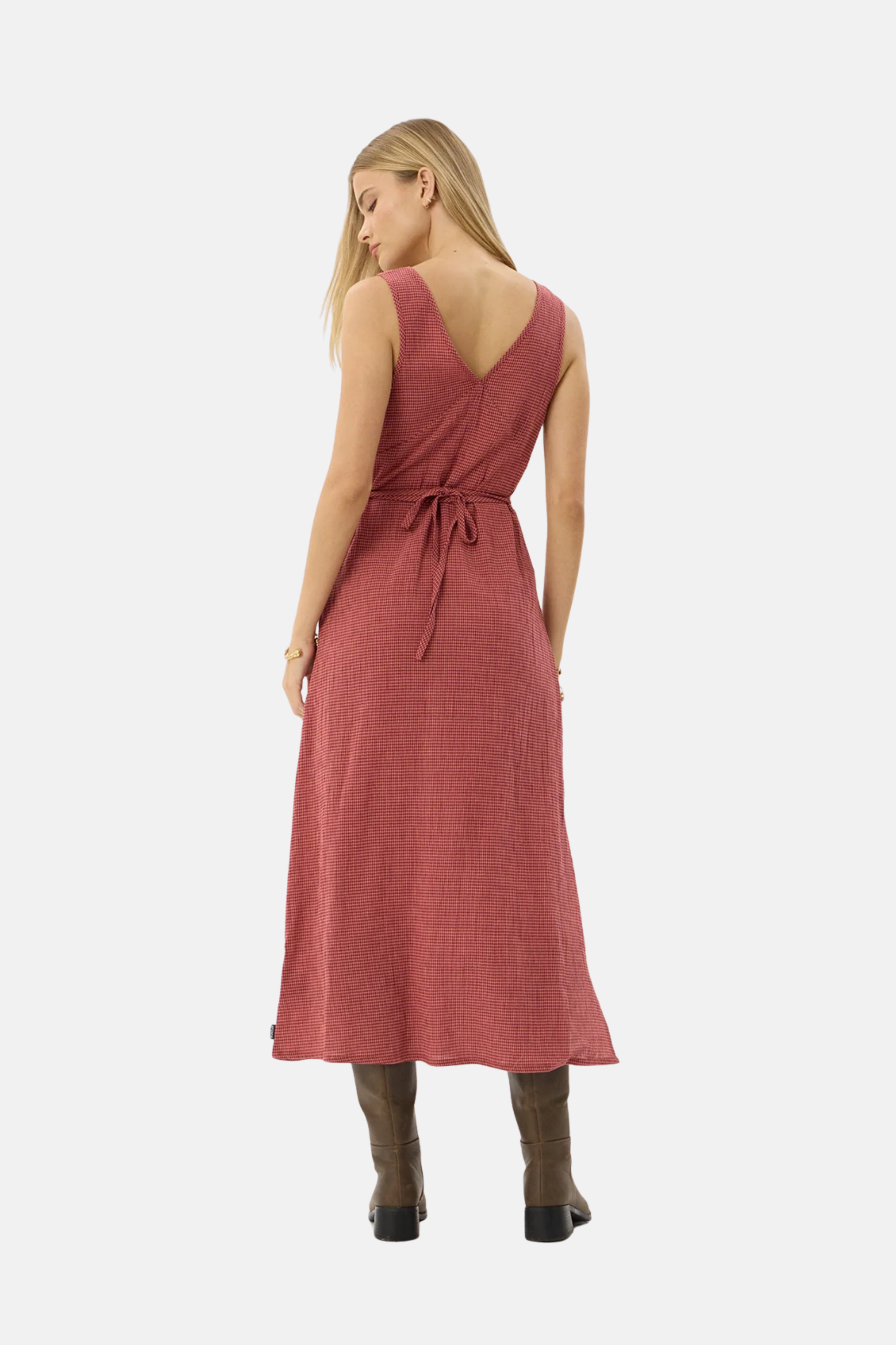 Afends Tully Seersucker Maxi Dress