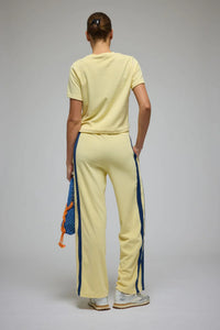 VOYAGE TERRY PANT | LEMON CREAM