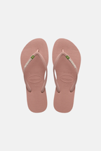 Havaianas Slim Brazil Flag Thongs Crocus Rose