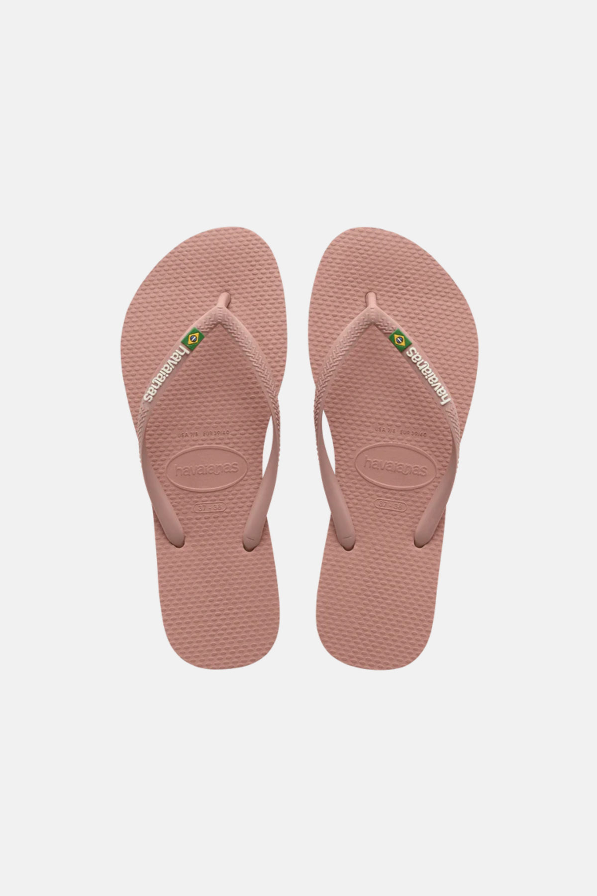 Havaianas Slim Brazil Flag Thongs Crocus Rose